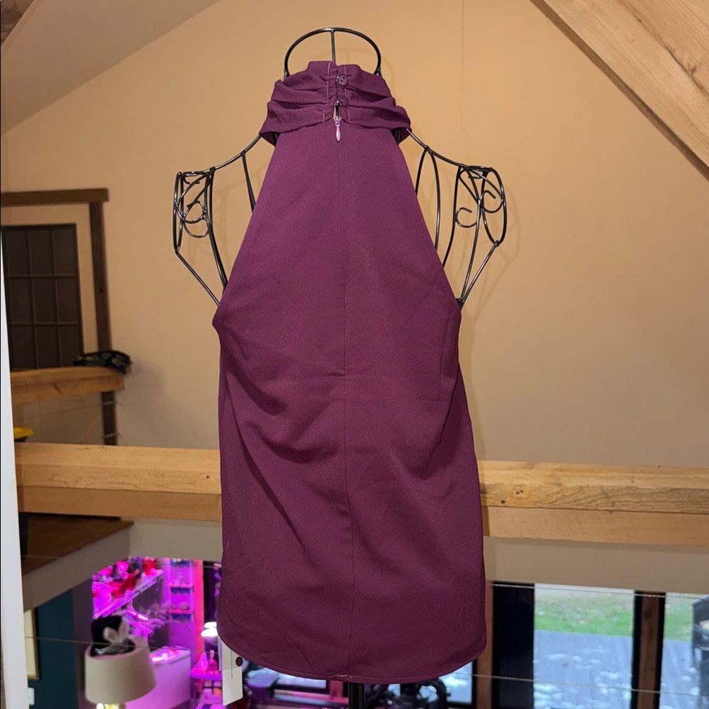 Commense Halter Neck Purple Tank Top - Picture 5 of 5